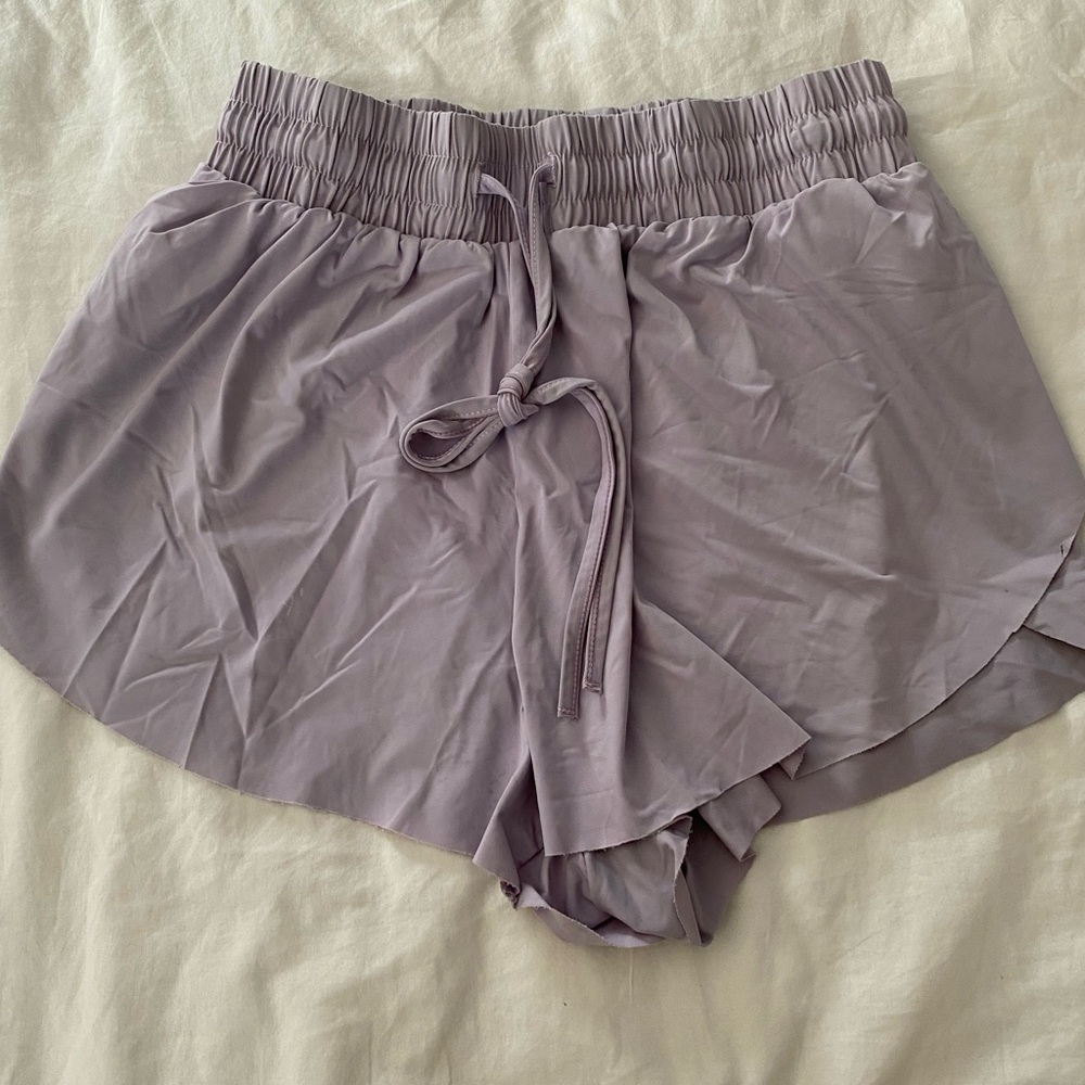 Ardene Shorts Women S Side Slits Built In Underwear Run Active Athletic Lilac 2”